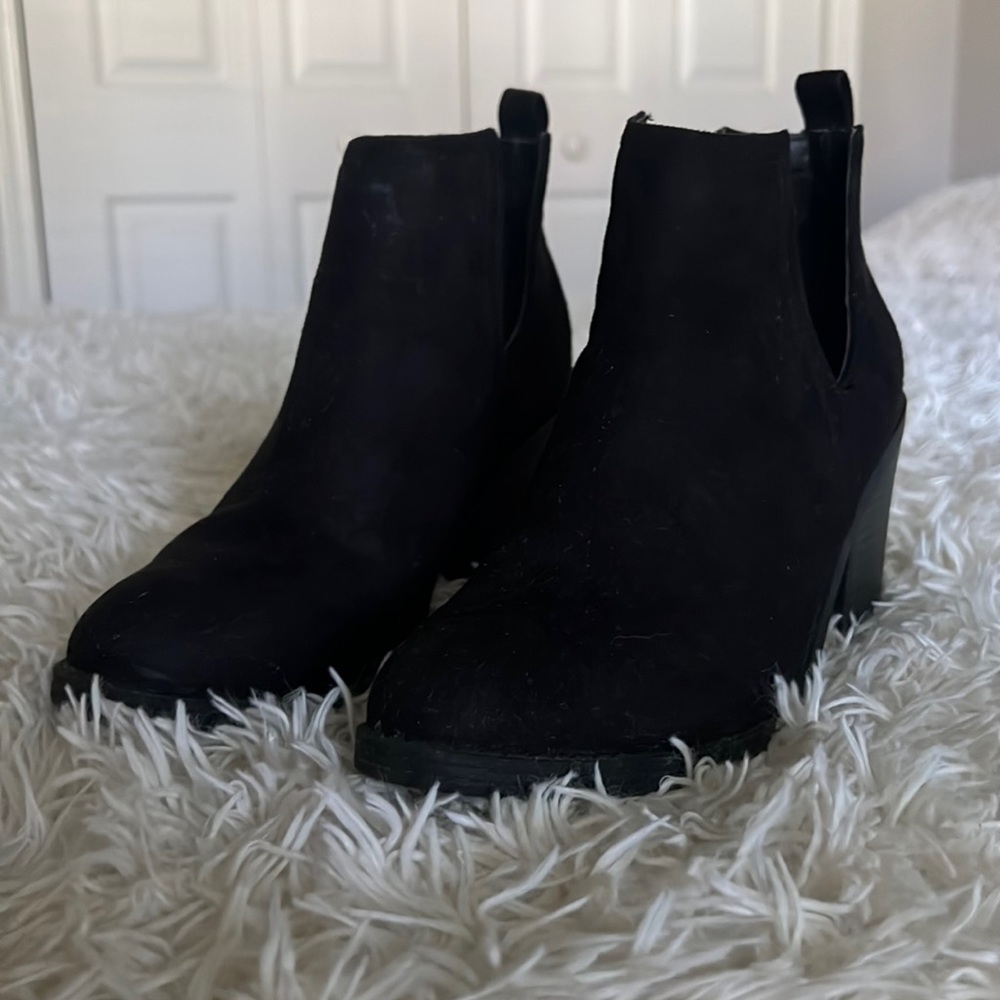 Ankle boots worn and cleaned